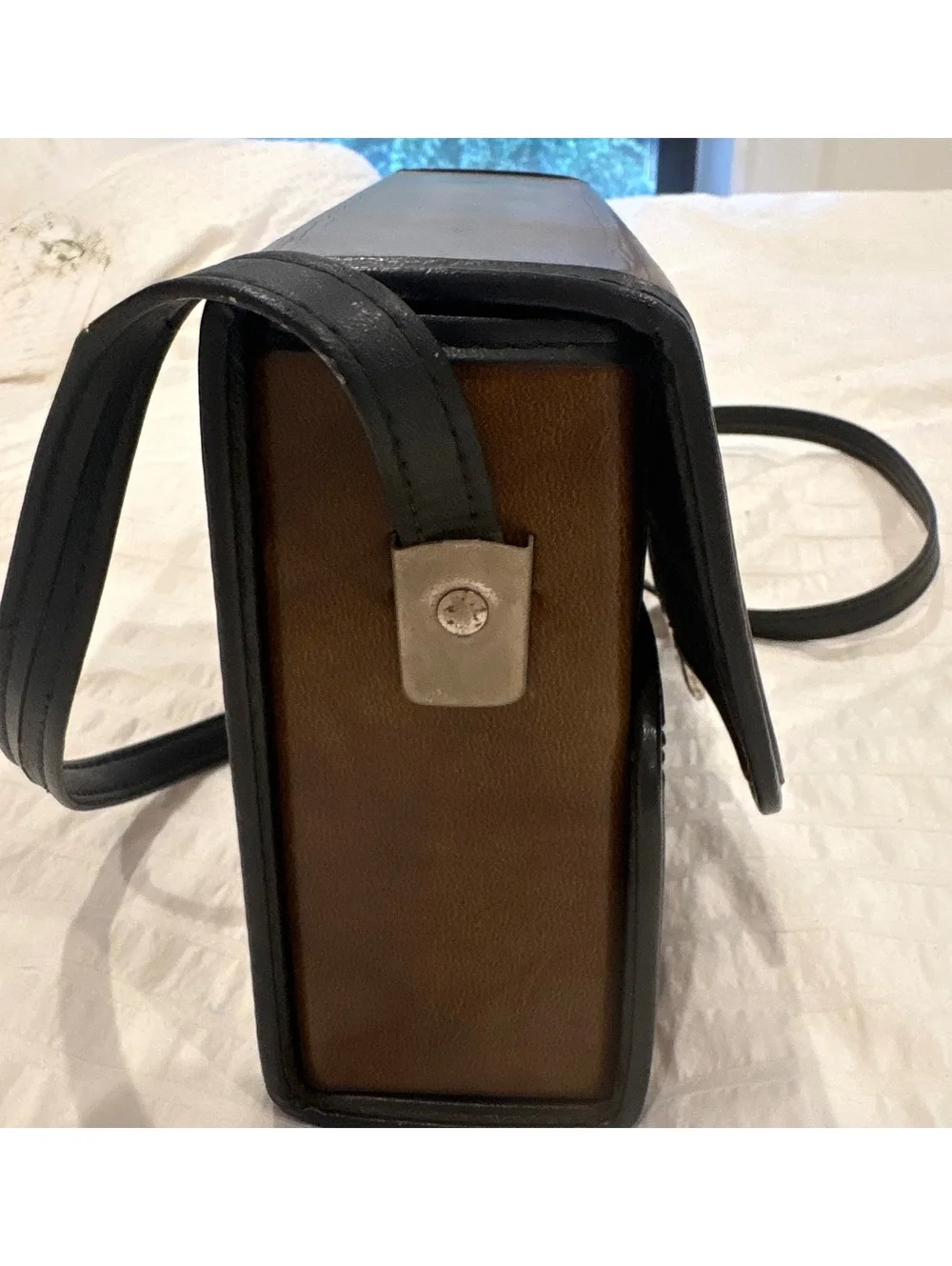 Vintage Bushnell Brown Leather Binocular Bag